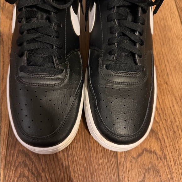 Nike Men's Court Vision Black and White Sneakers - Picture 3 of 8